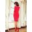 13-98 Sportkleid mit Bindung und Taschen - rot + Tupfen
