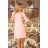 217-4 NEVA Trapezkleid mit ausgestellten Ärmeln - Pastellrosa
