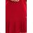 228-4 LUCY - Plissee bequemes Kleid - Burgund
