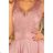 200-10 CHARLOTTE - Exklusives Kleid mit Spitzenausschnitt - lila
