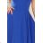 114-12 Ausgestelltes Kleid - herzförmiger Ausschnitt - Königsblau
