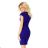 132-1 Kleid mit Ausschnitt - Blau