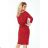 13-66 Sportliches Kleid - Dunkelrote Farbe
