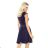 Kleid MARTA mit Spitze - Marineblau 157-1
