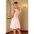 157-4 Kleid MARTA mit Spitze - Pastellrosa
