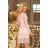 170-4 Spitzenkleid mit Ausschnitt - Pastellrosa
