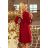 195-3 ALICE Kleid mit Schleifen - Farbe Burgund
