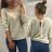 Schlanker Damen-Langarmpullover mit Schleife (uni sl) ITALIAN MODA IM919857
