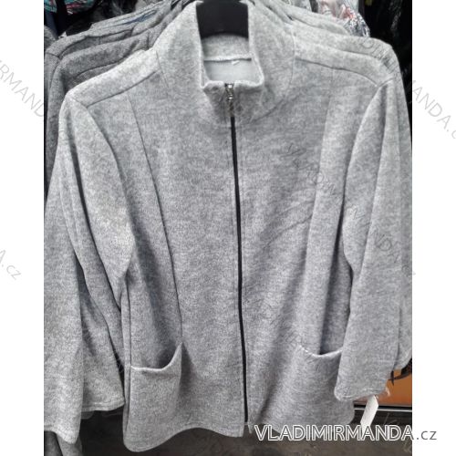 Damen Sweatshirt Slim Langarm Plus Size (L-3XL) POLNISCHE MODE PM519052