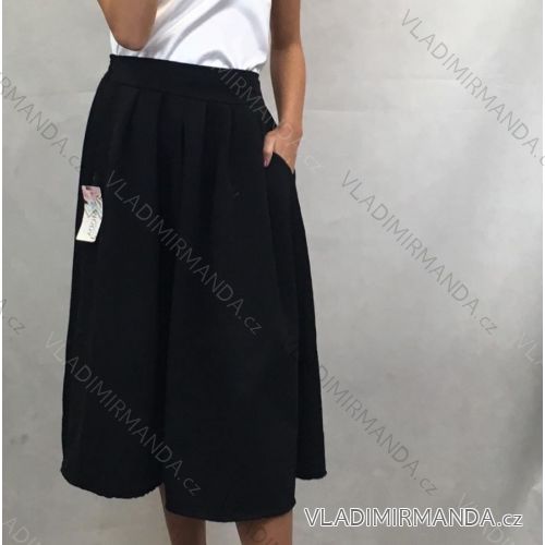 Eleganter langer Rock mit Spitze (uni sl) ITALIAN Fashion IM31819008