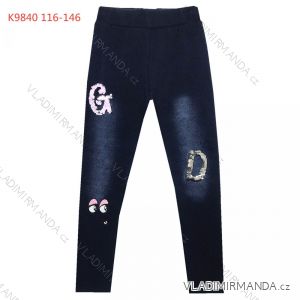 Jeans Leggings mit Pelzmantel für Kinder Jugend Mädchen (116-146) KUGO K9840
