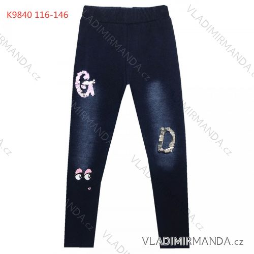 Jeans Leggings mit Pelzmantel für Kinder Jugend Mädchen (116-146) KUGO K9840
