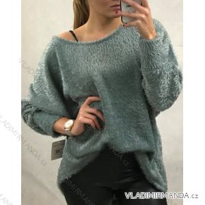 Damen Langarmpullover Haar (uni L / XL) ITALIENISCH MODA IM71911213