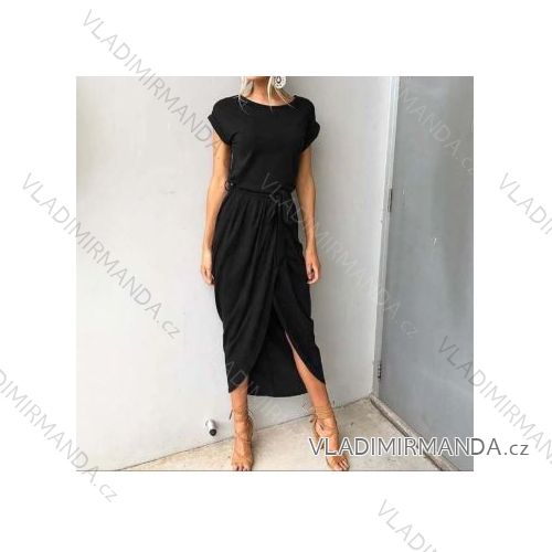 Freizeitkleid lang Kurzarm Damen (s-3xl) AFASHION AF19199
