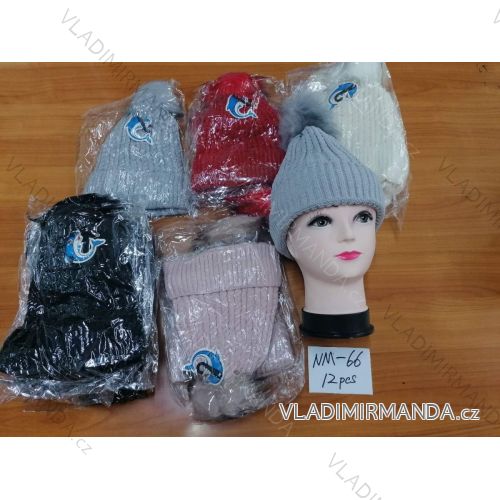 Wintermütze mit Pompon Damen (ONE SIZE) DELFIN NM-66