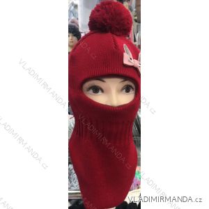 Sturmhauben-Wintermütze mit Pompon-Baby (EINZEL-GRÖSSE) POLNISCHE HERSTELLUNG PV419286
