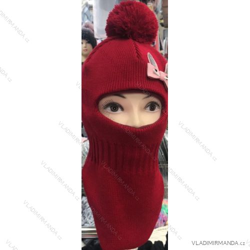Sturmhauben-Wintermütze mit Pompon-Baby (EINZEL-GRÖSSE) POLNISCHE HERSTELLUNG PV419286
