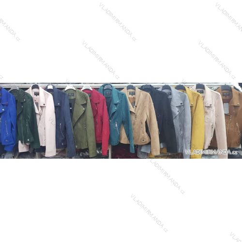 Gebürstete Kunstlederjacke Damen (s-xl) POLISH FASHION JMK19015