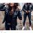 Jacke Winter gesteppt glänzend mit Fell Frauen (s-xl) ITALIENISCHE MODE IM619745