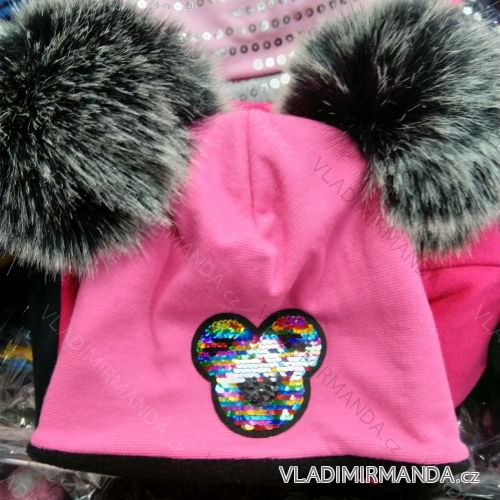 Fleece gepolsterte Mütze mit Pailletten für Mädchen (3-8 Jahre) POLISH MANUFACTURING PV319453