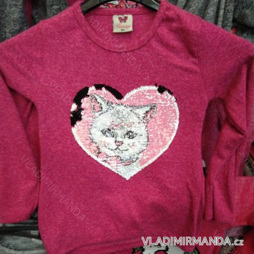 T-Shirt Langarm mit Pailletten Kindermädchen (104-128) TUZZY TURKISH FASHION TM219149