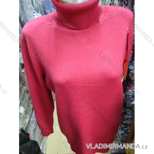 Frauen Langarm Rollkragen Kleid (L-XL) POLNISCHE MODE PM119251