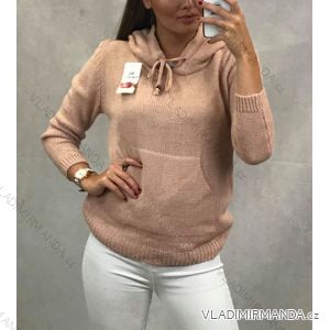 Damenpullover mit Kapuze (uni sl) ITALIAN FASHION IM319457