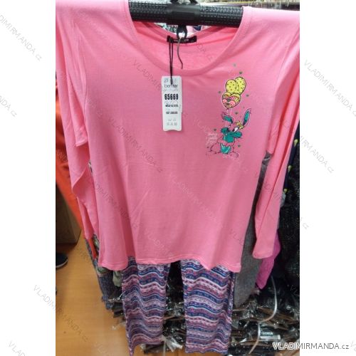 Damen Pyjama lang Übergröße (x-4xl) BENTER BES1965669