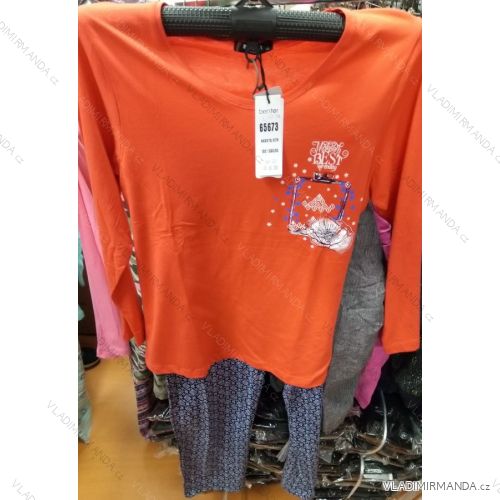 Damen Pyjama lang Übergröße (l-3xl) BENTER BES1965673
