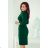 237-3 KELLY Elegantes Kleid mit Ausschnitt - GRÜN
