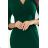 237-3 KELLY Elegantes Kleid mit Ausschnitt - GRÜN
