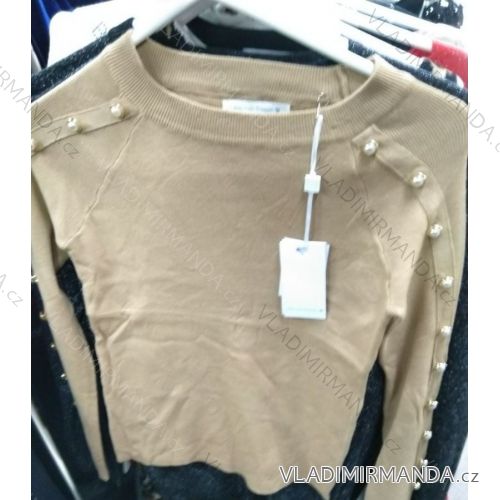 Gestrickter Damen-Langarmpullover (uni sm) ITALIAN MODA IM919802