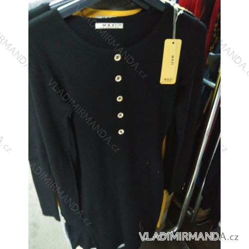 Linie Langarm Kleid mit Knöpfen Frauen (S-XL) italienische Mode IM919JM-J5071