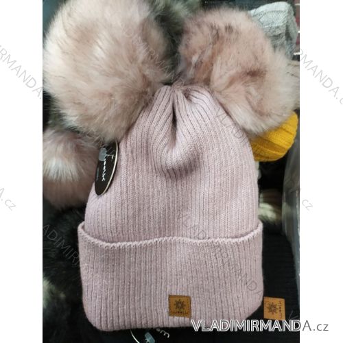 Wintermütze mit zwei Bommeln Frauen (ONE SIZE) WOOLK POL219042