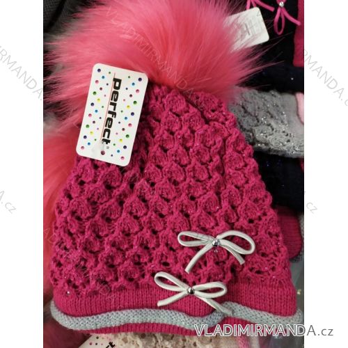 Kindermütze (3-8 Jahre) Wintermütze mit Pompon PERFECT POLAND POL219044
