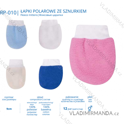 Handschuhe Fäustlinge Kinder Kleinkinder Mädchen und Jungen (9 cm) YoClub PV319RP-010