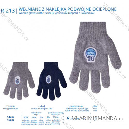 Fingerhandschuhe für Jungen (14-16 cm) YoClub PV319R-213