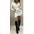 Kleid Langarm S BRAUN (uni s-M) ITALIENISCHE MODE LEU190910y08