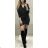 Kleid Langarm S BRAUN (uni s-M) ITALIENISCHE MODE LEU190910y08