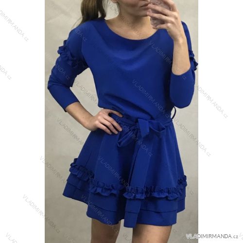 Langarm Kleid ELEGANT (uni s / m) ITALIENISCHE MODE IM919833
