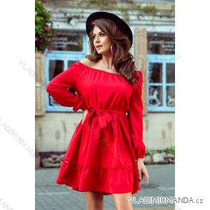 265-4 DAISY Kleid mit Rüschen - ROT
 NMC-265-4
