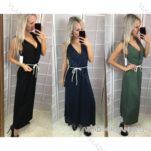 Sommer langes Kleid Damen (uni sl) ITALIENISCHE Mode IM918141