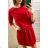 Kleid 3/4 Ärmel Damen Neon (uni sl) ITALIENISCHE FASHION IMT19057 _UNI S/M grau