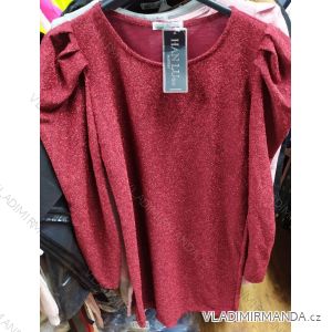 Langarm schimmernde elegante Damen (uni s / m) ITALIENISCHE MODE IM919825

