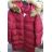 Jacke mit Pelz Winter Frauen (uni xl-3xl) ITALIENISCHE MODA IM719463
