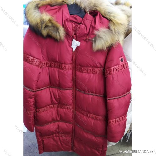 Jacke mit Pelz Winter Frauen (uni xl-3xl) ITALIENISCHE MODA IM719463
