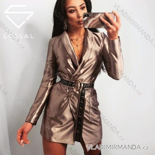 Kleid ala Jacke elegante Frauen mit Gürtel (xs-m) Italienisch MODA LML20005
