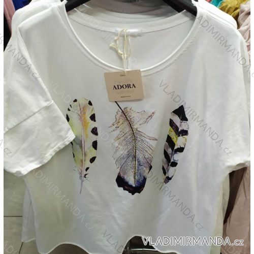 T-Shirt T-Shirt 3/4 Langarm Damen (uni s-l) ITALIENISCHE MODE IM720023