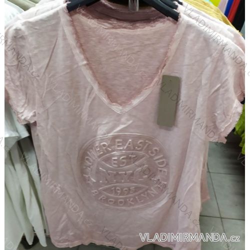 T-Shirt Kurzarm Damen (uni s-l) ITALIENISCHE MODE IM720024
