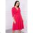Kleid mit Ausschnitt unter der Büste Fuchsia
